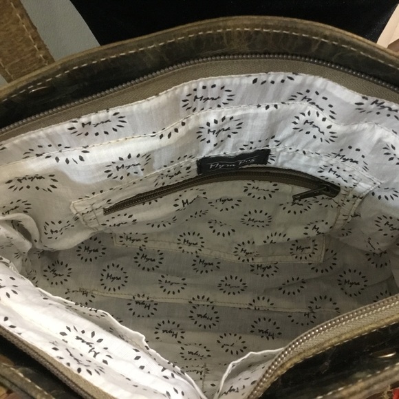 Myra oil tanned and distressed leather tote bag purse - Picture 12 of 15